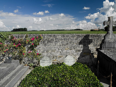 De graven van Vincent en Theo van Gogh in Auvers-sur-Oise.